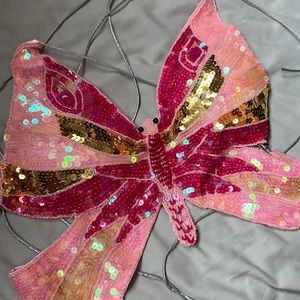 Sequined butterfly y2k top